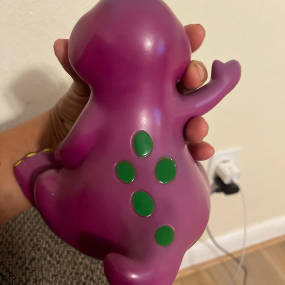 VTG Barney Dinosaur Armitron Quartz Clock Tested Works 6" Rare Comes w/ Battey - Picture 3 of 11